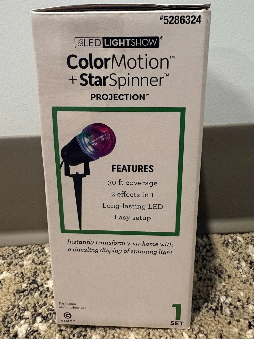 Gemmy ColorMotion + StarSpinner Multicolor Projection Lights